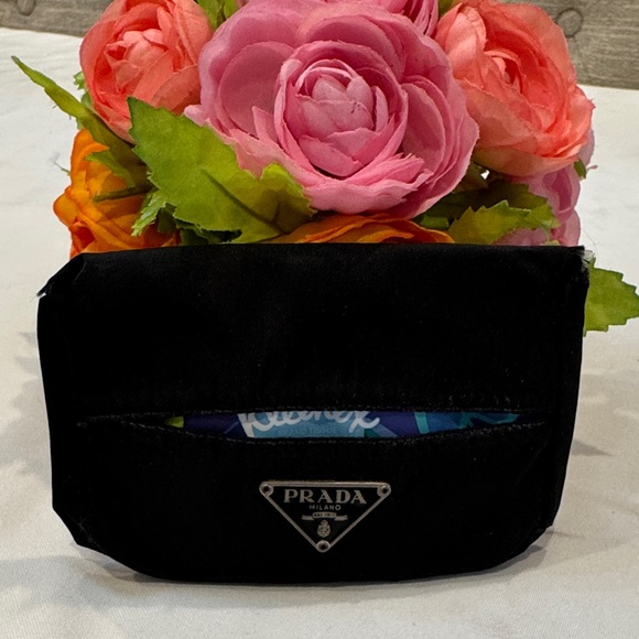 Prada | Bags | Authentic Prada Black Nylon Tissue Pouch | Poshmark